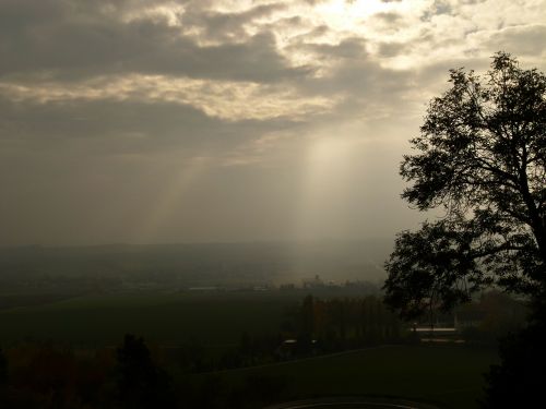 light rays clouds