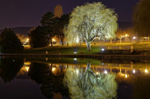 light night lake