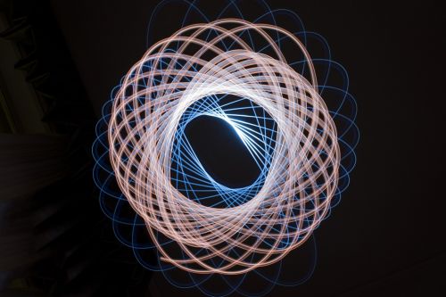light spiral spirograph
