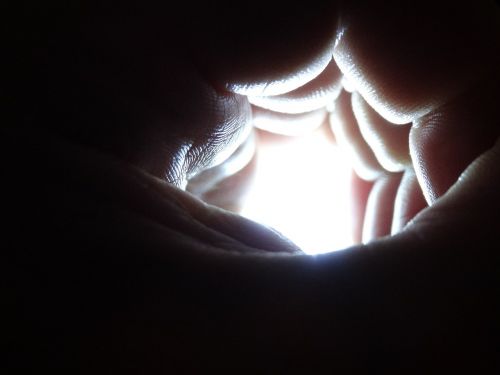 light light tunnel hands