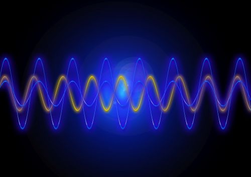 light blue frequency sine