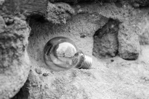 light bulb retro broken