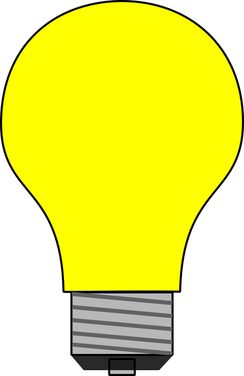 light bulb yellow bright