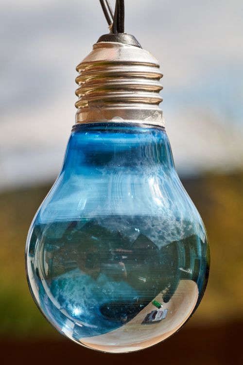 light bulb blue light