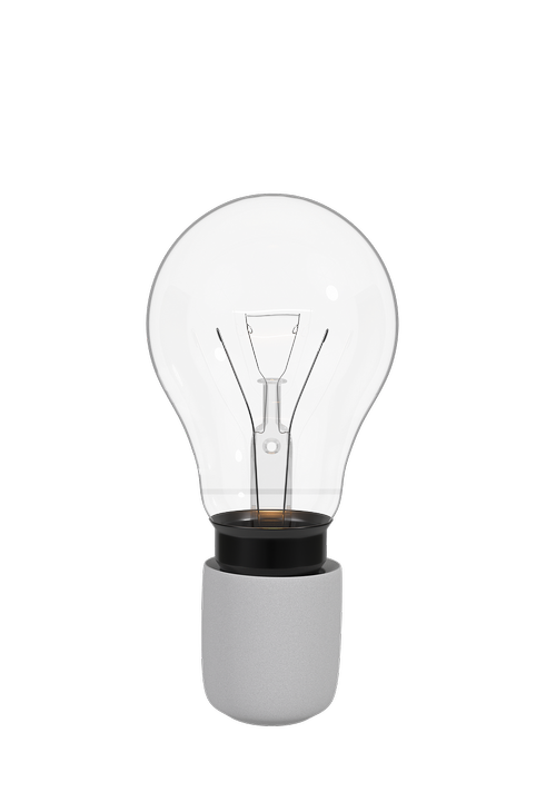 light bulb  transparent  isolated