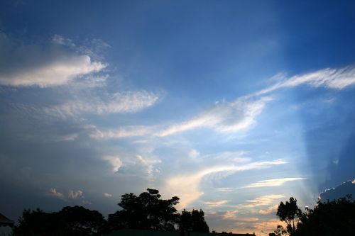 Light Clouds At Sunset