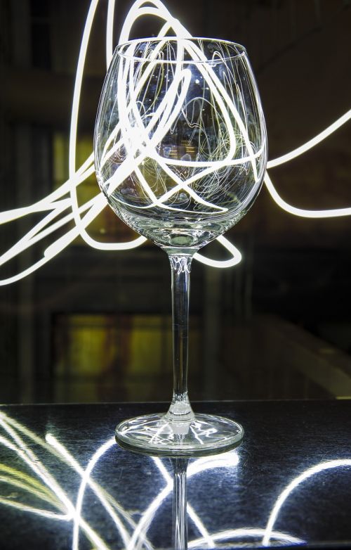 light painting glass color