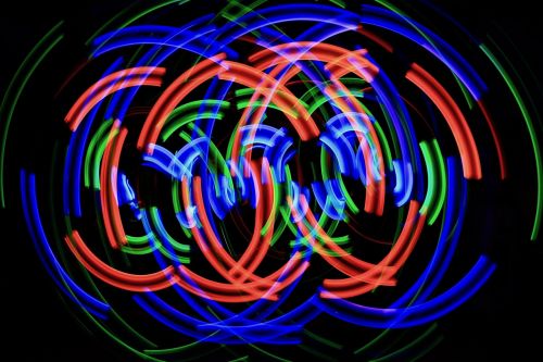 light painting bright color