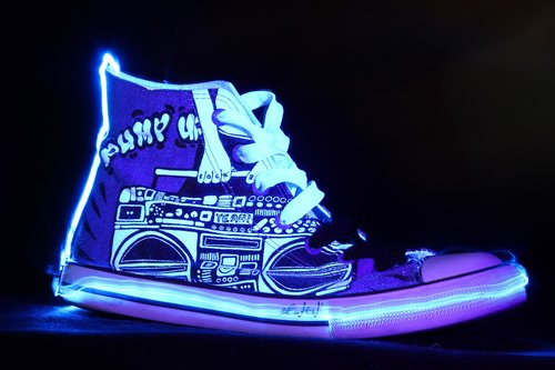 light painting  shoes  sports shoes