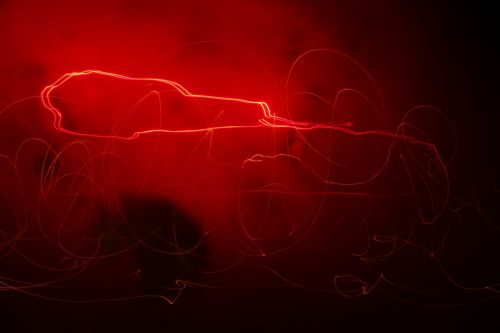 Light Painting Abstract Red