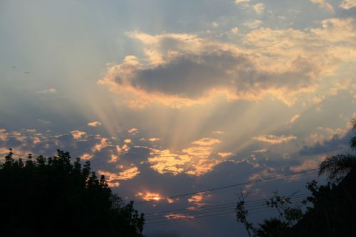 Light Rays At Sunset