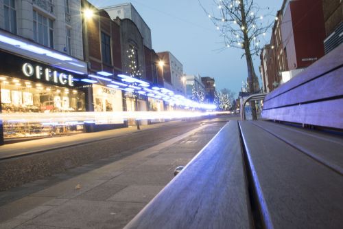 light trails street photography outside