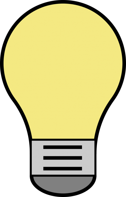 lightbulb vector yellow