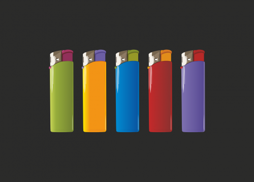lighters objects vector