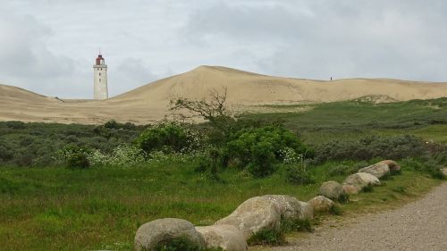 lighthouse dunes north sea