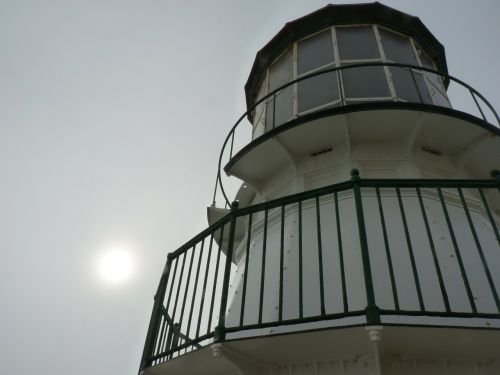 lighthouse california cloudy