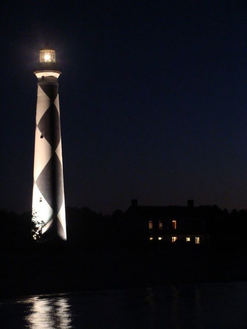 lighthouse cape lookout night