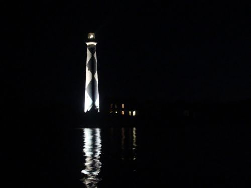 lighthouse cape lookout night