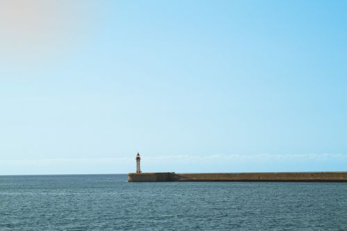 lighthouse breakwater harbor almeria