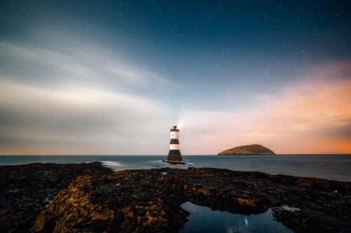 lighthouse remote sky