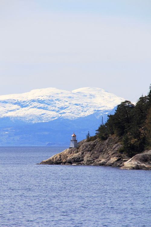 lighthouse fjord water