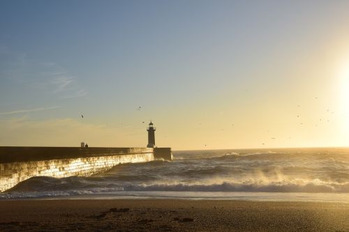 lighthouse sea ocean