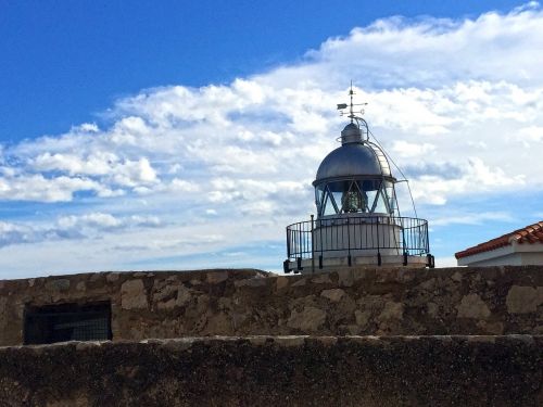 lighthouse sky clouds