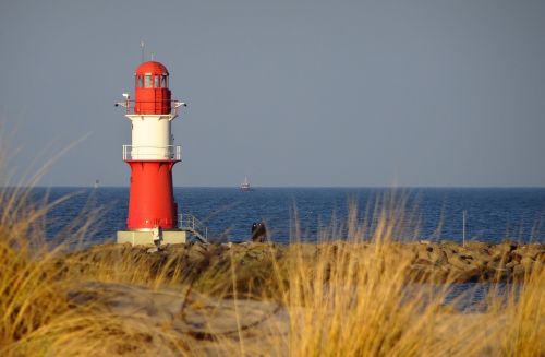 lighthouse baltic sea warnemünde