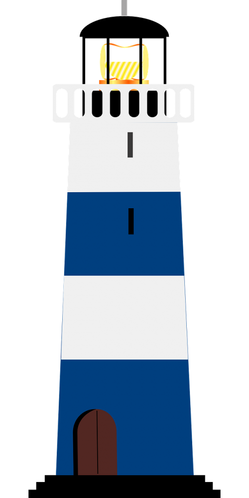 lighthouse blue white