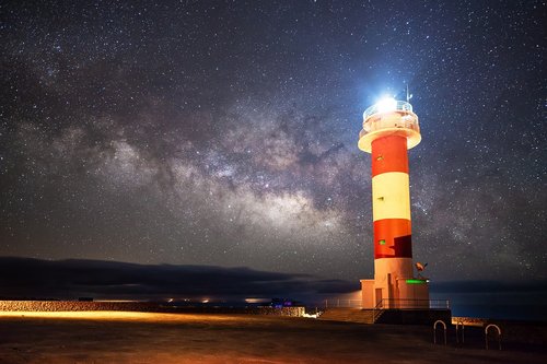 lighthouse  night  coast