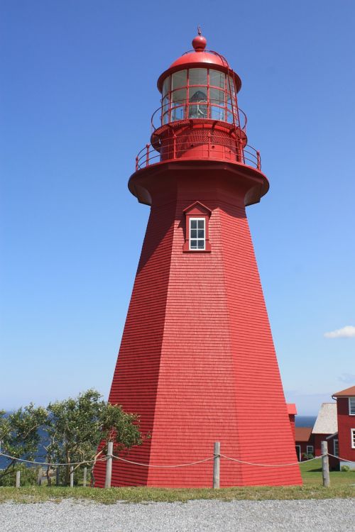 lighthouse building red