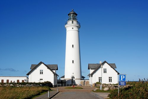 lighthouse  sky  blue