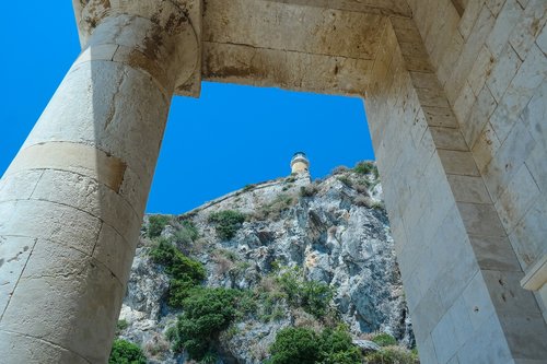 lighthouse  sky  rock