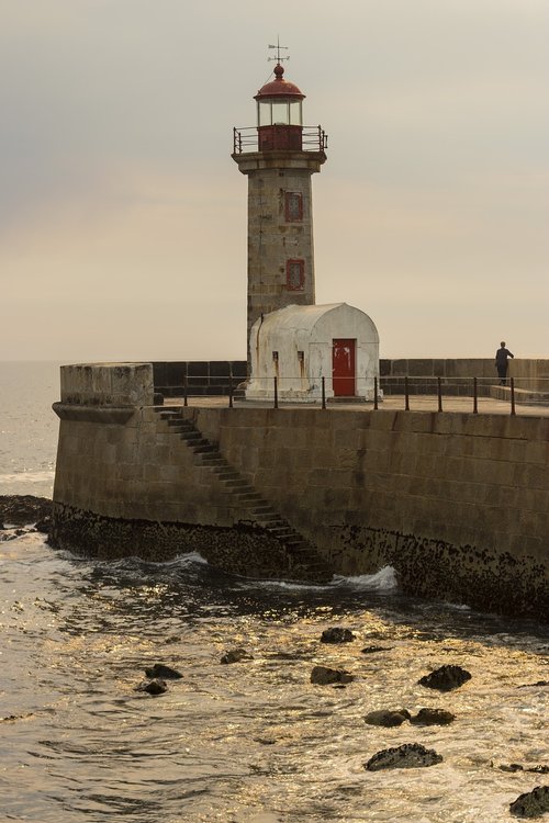 lighthouse  porto  portugal