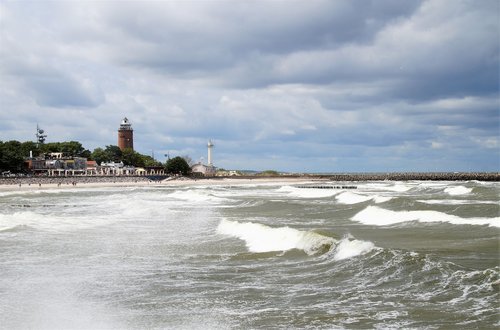 lighthouse  kolobřeh  the baltic sea