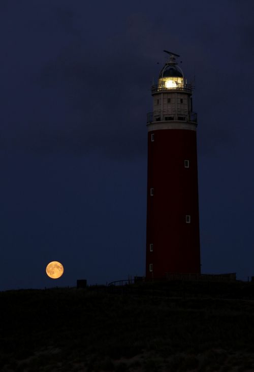 lighthouse night evening