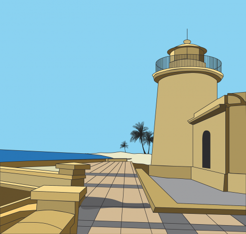 lighthouse vector spain