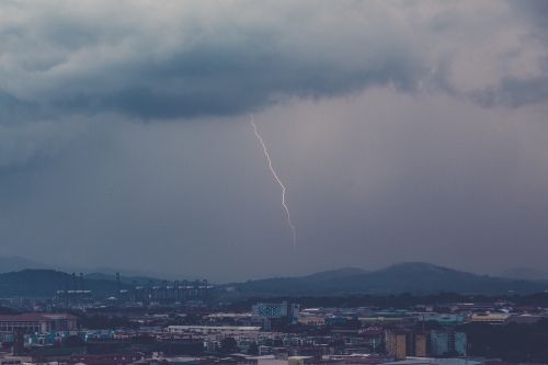 lightning storm clouds