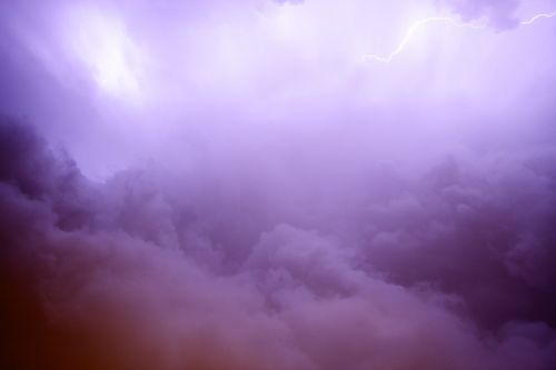 lightning purple sky