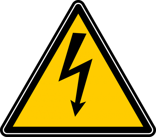lightning sign black