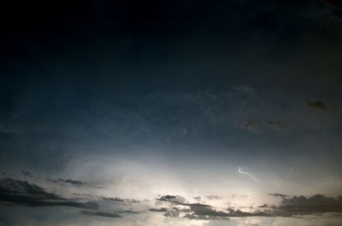 lightning clouds night