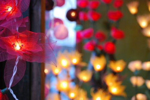 lights christmas market decoration