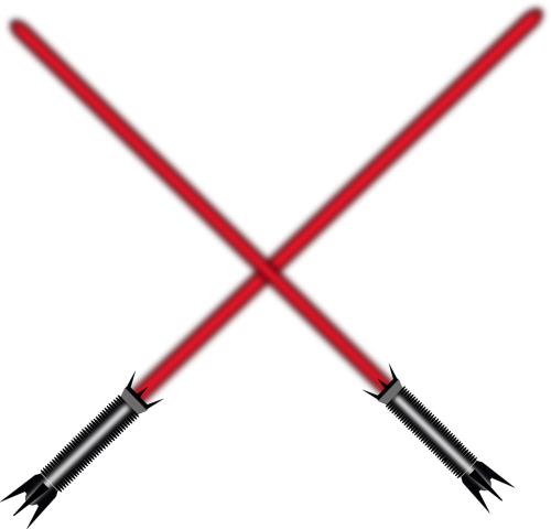 lightsabers swords red