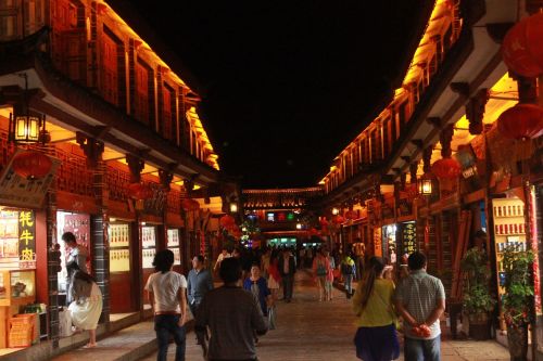 lijiang night view street view