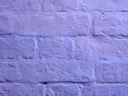 Lilac Painted Brick Wall