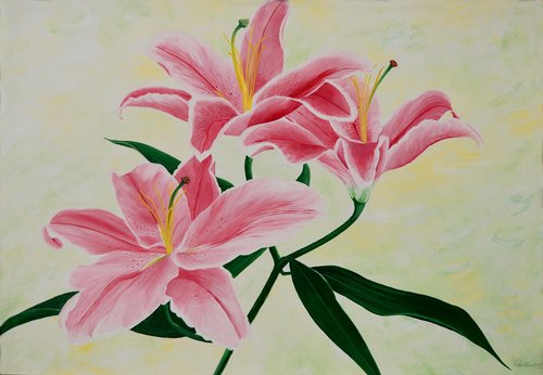 lily  acrylbild  painting