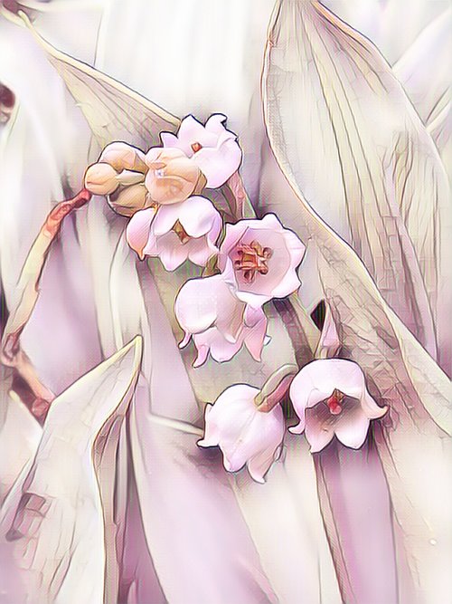 lily of the valley  digital painting  pastel