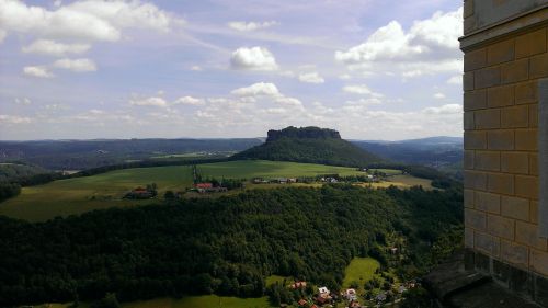 lily stone panoramic view to the lilienstein sandstone mountain