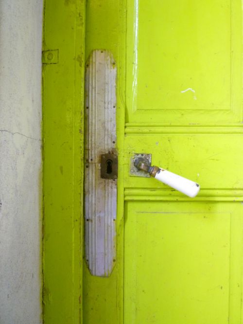 Lime Coloured Door
