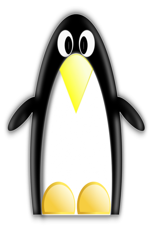 linux penguin black